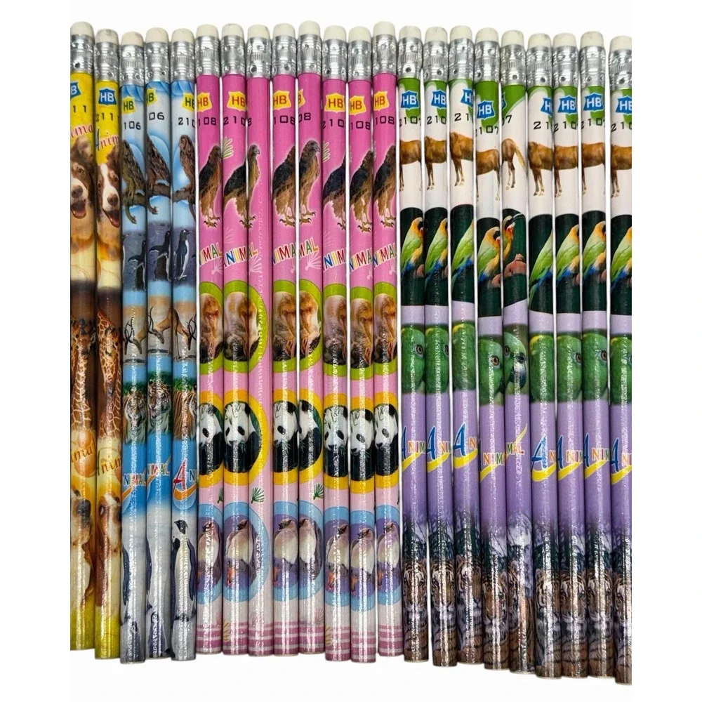 Lot of 28 HB Pencils Animals Pencil #s 2106, 2107, 2108, 2111, 2101, 2103, 2109
